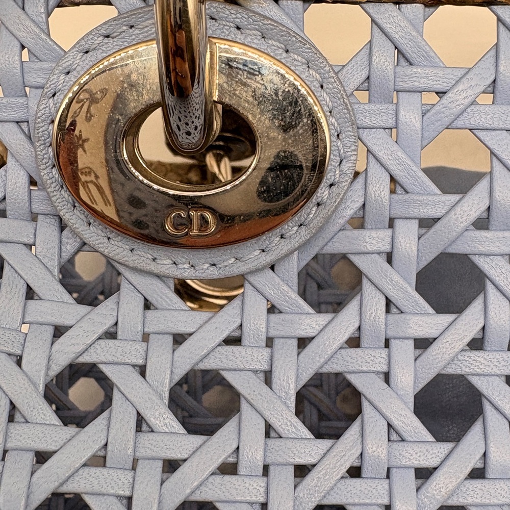 Dior Woven Lady Dior with Python Trim - image 5